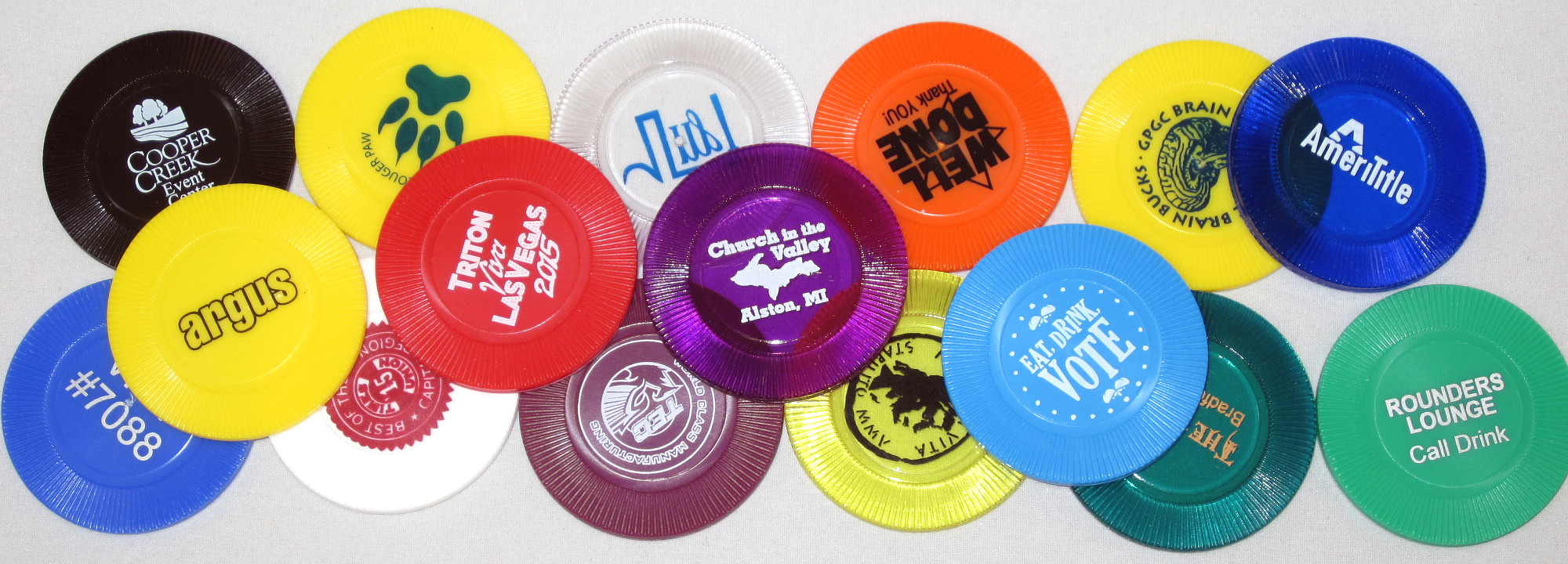 Custom Imprint - Drink Tokens, Bar Chips, Custom printed as low as .11